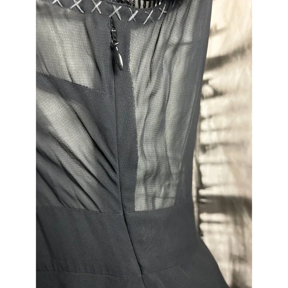 Anthropologie Maeve Black Witchy Fairy Dress Size 4 Goth Whims - Picture 2 of 10